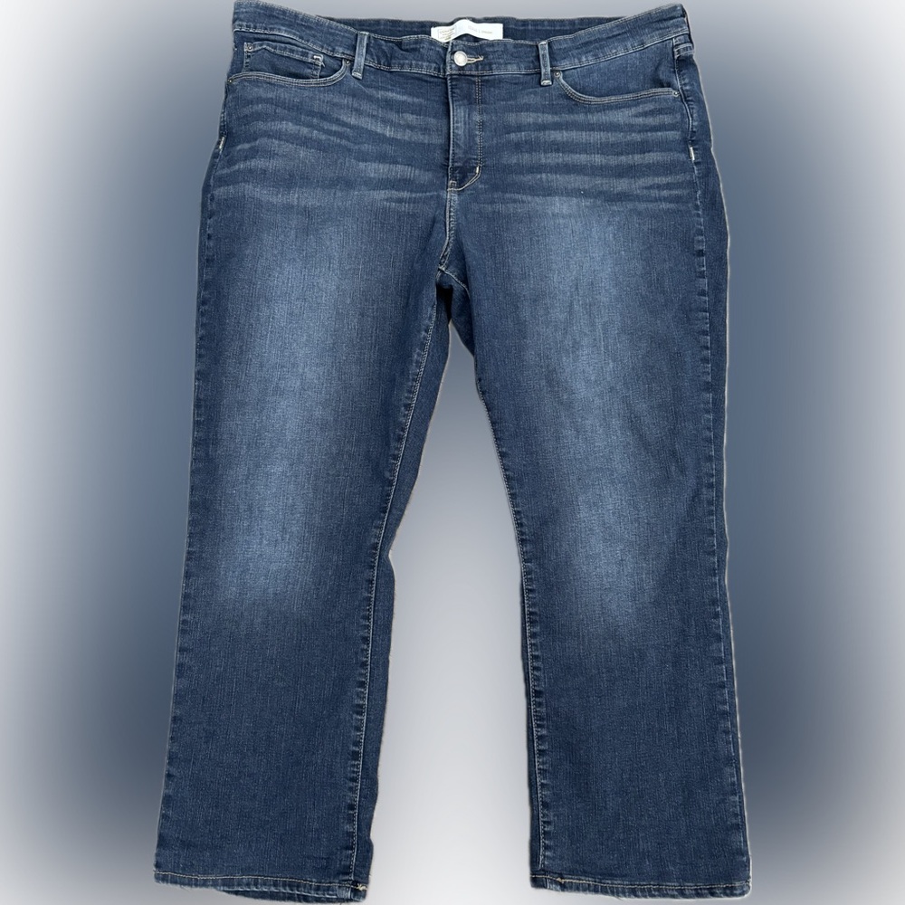 Signature Levi Strauss Totally Shaping Strait Altered Leg Size 20 22